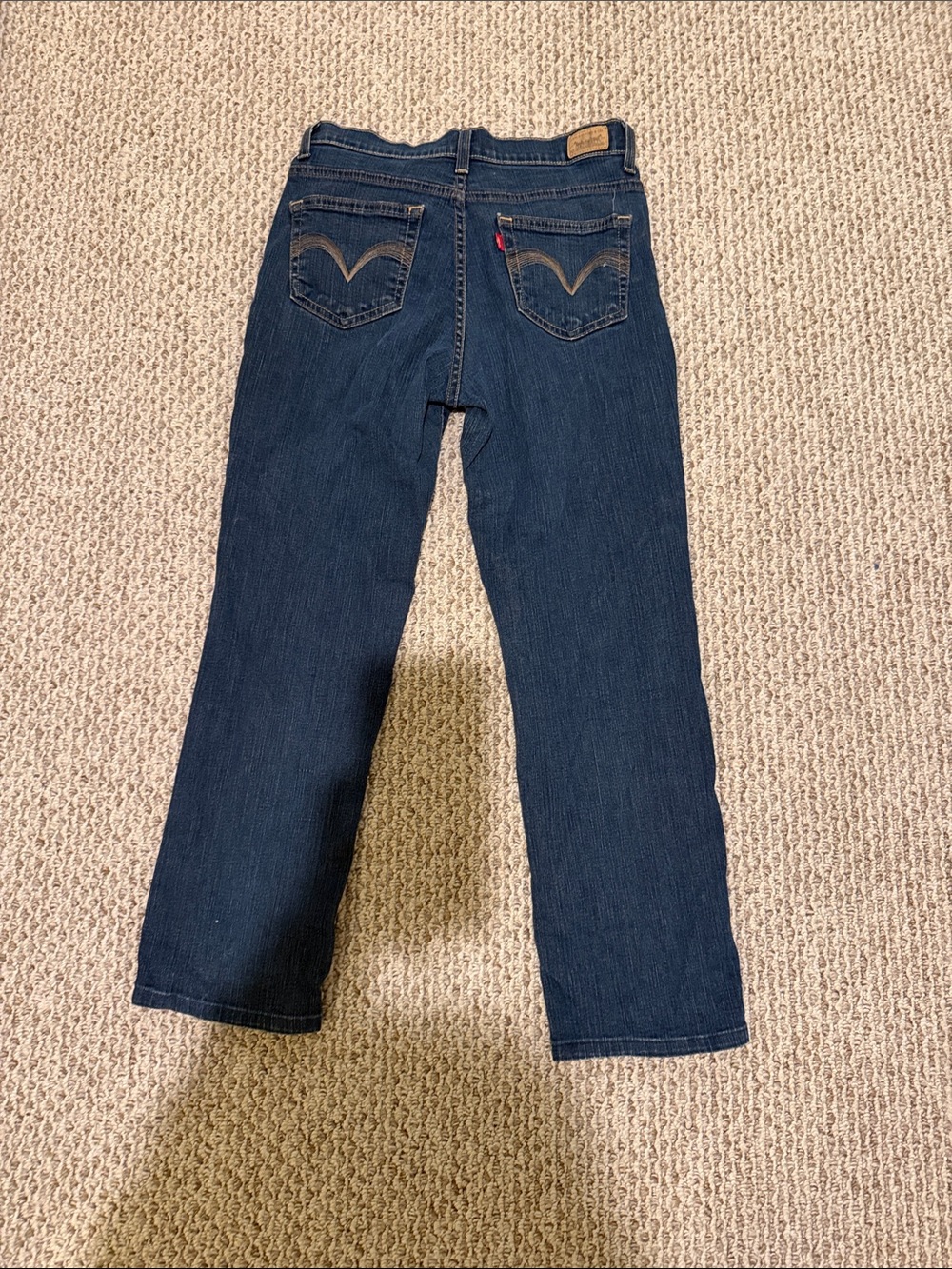 Levi's Women's 512 Dark Blue Straight Leg Jeans with Signature Back Pockets